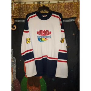 JEFF GORDON #24 Dupont Motorsports Hockey Jersey XL Winners Circle